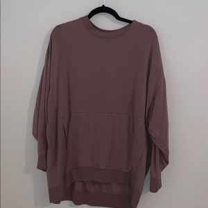 Tunic Style Sweatshirt - Mauve